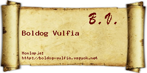 Boldog Vulfia névjegykártya
